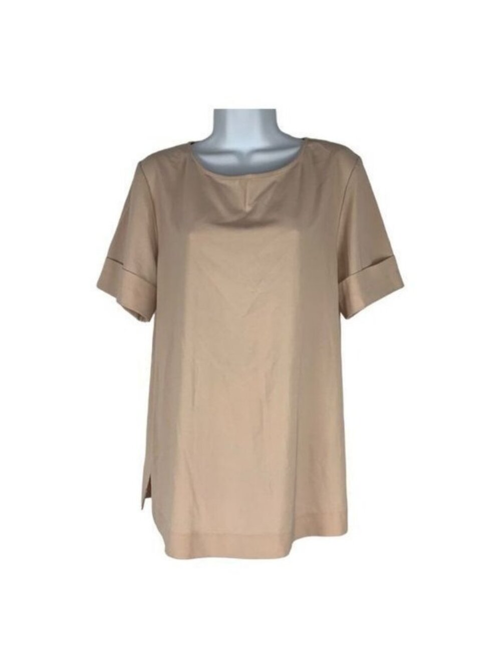 Halogen Beige Short Sleeve Blouse Size XS Womens Top